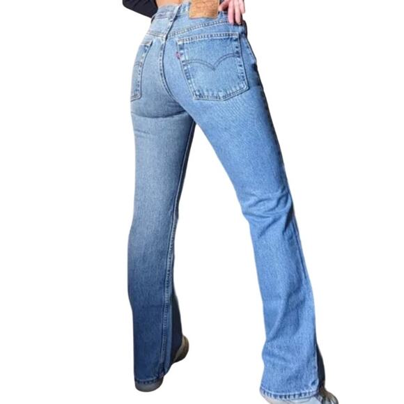 Vintage 90s Levi's 517 Bootcut Jeans Sz 11 Medium Blue Denim USA Red Tab Juniors - Picture 14 of 14